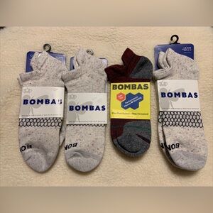 Bombas unisex ankle socks lot of 4 size large